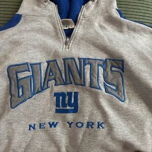 Vintage Lee New York Giants quarter zip with hood